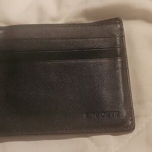 La coste wallet blach leather